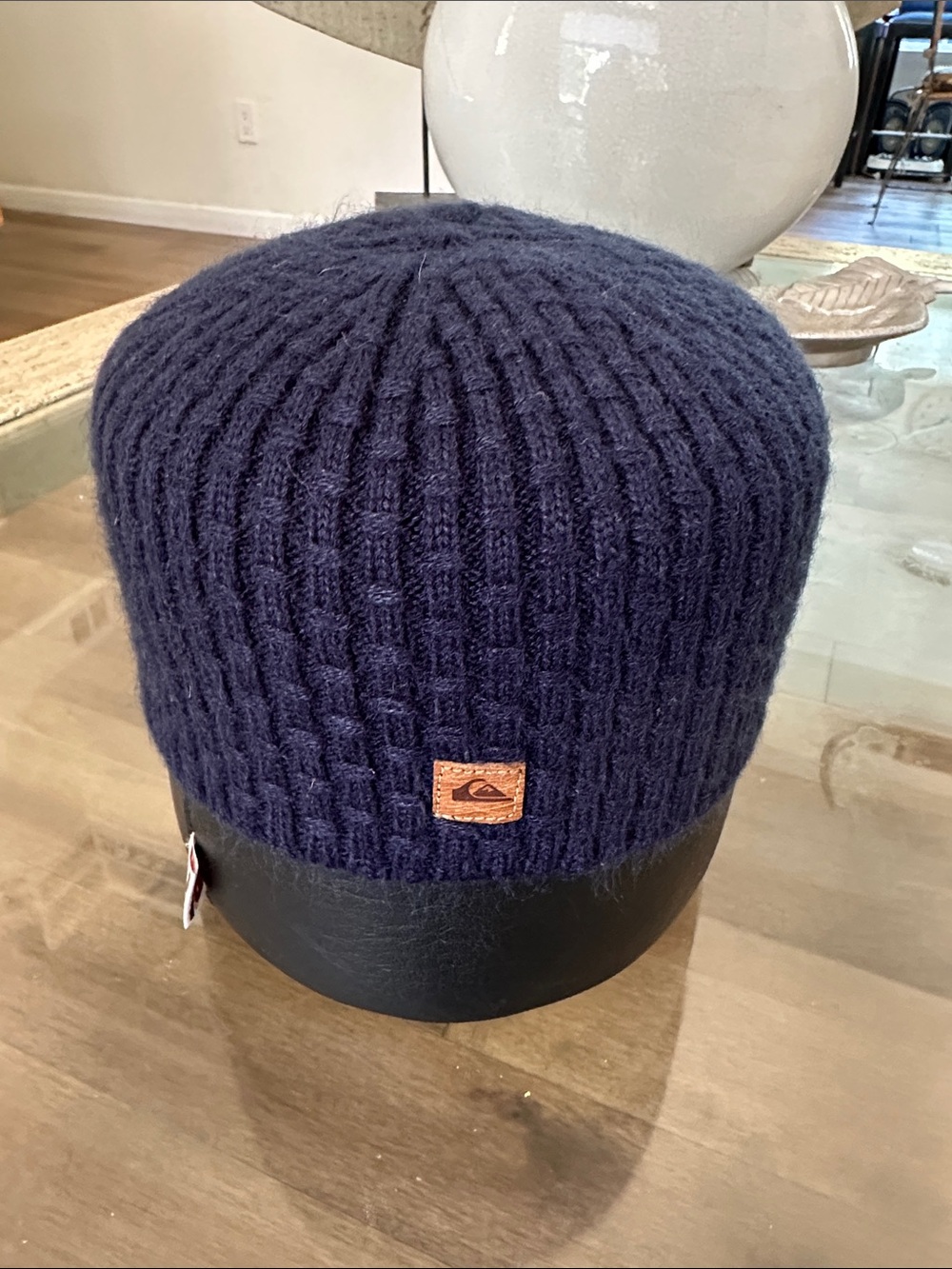 Quiksilver Men's Ribbed Knit Beanie in Navy